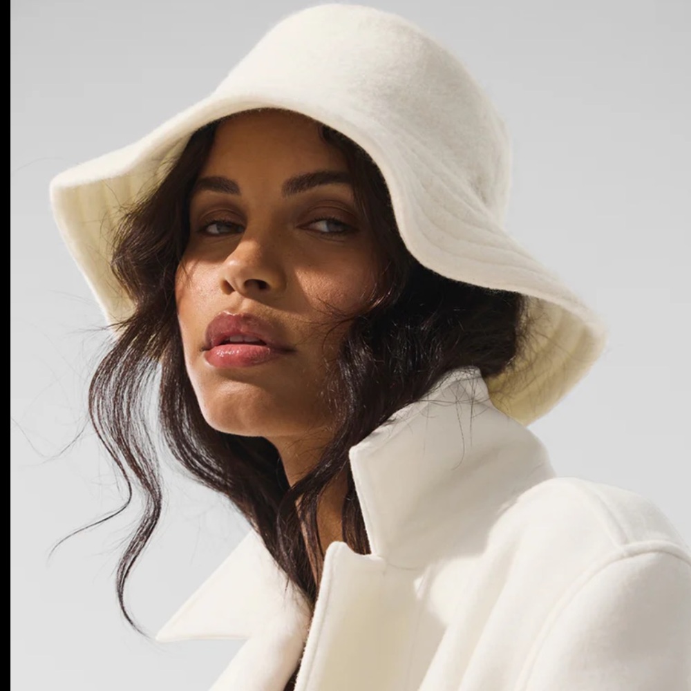 ALO Cream Wool Bucket Hat